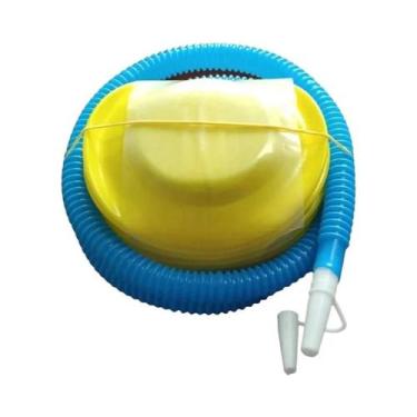 Imagem de Grande Piscina Inflável Azul E Branca Para Família, Design Quadrado Co