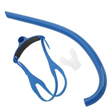 Imagem de Generic Snorkel de Natação Montado na Frente, Equipamento de Treinamento Com Bocal de Silicone de Alta Qualidade para Mergulho, Natação, Equilíbrio, Faixa de Cabeça Ajustável para Adultos e Crianças
