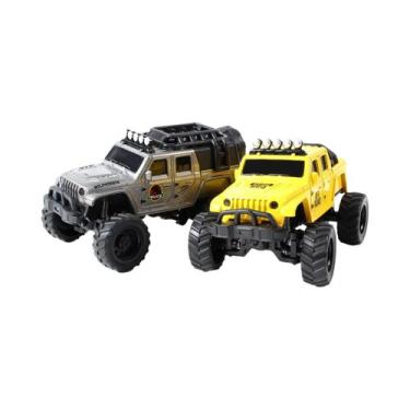 Imagem de Caminhão Mini RC Elétrico Todo Terreno 1:64, Brinquedo De Liga Com Luz