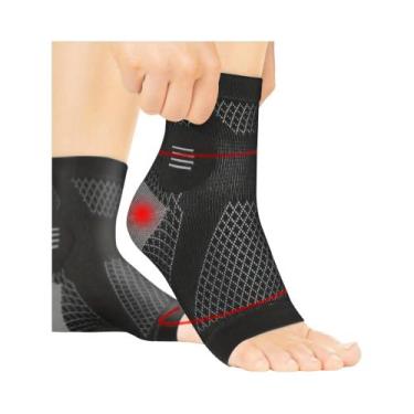 Imagem de Meias De Compressão Para Tornozelo Com Suporte De Arco E Design Aberto