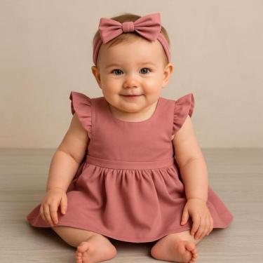 Imagem de Vestido Para Bebê Menina Jana Vestido de Festa Casamento Batizado Vári