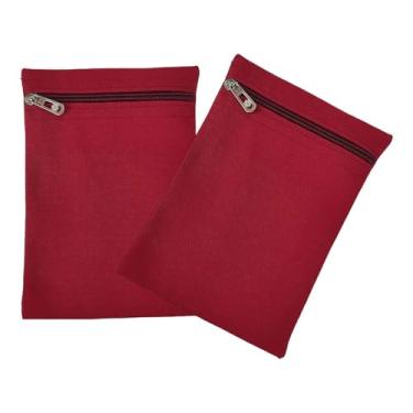 Imagem de CarpNettore 2x Bolso para celular com zíper, seguro, prático, leve e discreto, Wine Red S