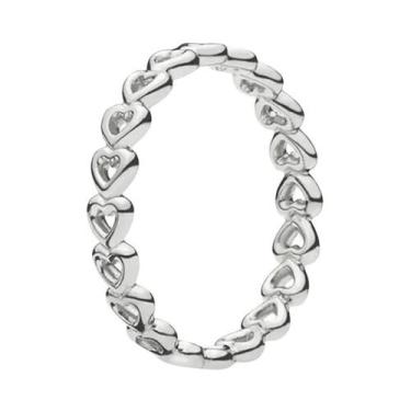 Imagem de Anel De Pedra Coração Luminosa Vermelha Em Forma De Floco De Neve Com 