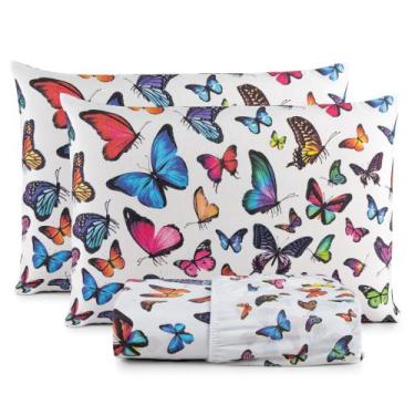 Imagem de Jogo De Lençol Casal 3 Peças Basic Estampado 180 Fios Percal - Lonhnho