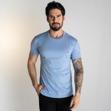 Imagem de Camiseta Ralph Lauren Pima Colored Azul Claro-Masculino