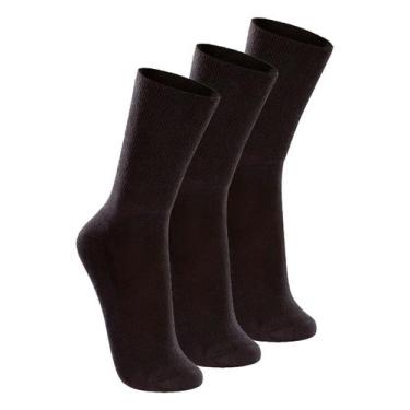 Imagem de Kit com 3 Pares de Meias Cano Longo Lupo 1540-002, Preto