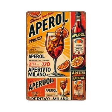 Imagem de Placa De Metal Retrô Vintage Aperol Spritz, Arte De Parede, Decoração 