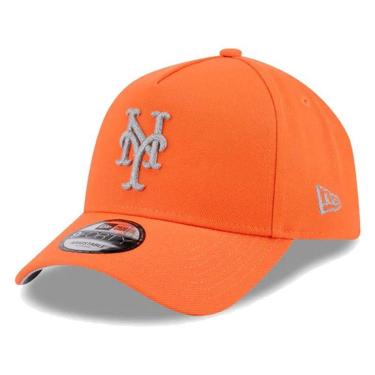 Imagem de Boné New Era 940 A-Frame New York Mets Hiviz Reflec Laranja-Masculino