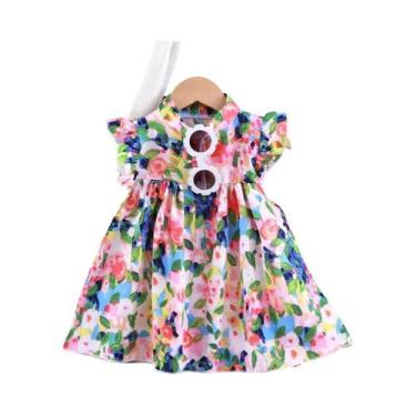 Imagem de Vestido De Praia Em a Para Meninas Bebê, Roupas De Férias Para Criança