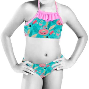 Imagem de Biquini Infantil Menina Moda Praia Flamingo Alcinha 1 ao 14 - anjo da 