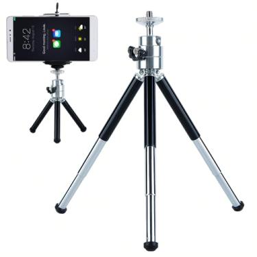 Imagem de Mini tripé extensível para câmera, cabo portátil de bastão de selfie com parafuso de 0,6 cm, tripé de webcam de mesa para DSLR, suporte de telefone, vlogging e fotografia, design compacto e leve