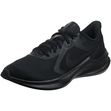 Imagem de Nike Tênis de corrida feminino Downshifter 10, adulto, preto/preto-branco-azul corredor, 39