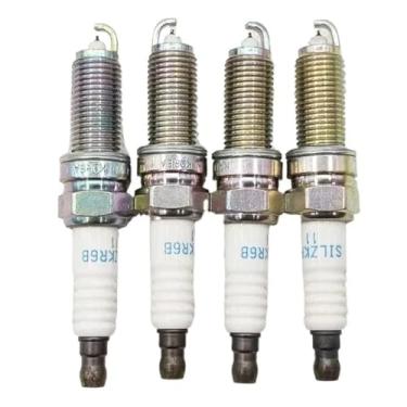 Imagem de LNNDML 4/6 peças 18846-11060 Vela de ignição de irídio compatível com Hyundai I30 I40 Accent Sonata Genesis Tucson Veloster Kia Rio Soul Cee'd SILZKR6B-10E velas de ignição de peças automotivas (6