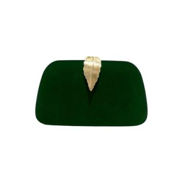 Imagem de SweatyRocks Bolsa de ombro feminina formal para noite com alça de corrente, Verde escuro, One Size