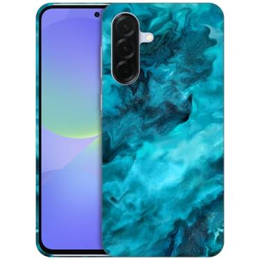 Imagem de GlamCase - Capa com suporte impresso abstrato verde-azulado mármore para A365G