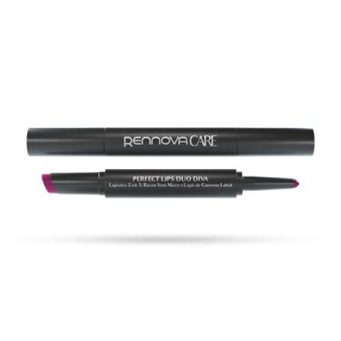 Imagem de Batom Duo Semi Matte Lápis De Contorno Labial Diva - Rennova Care