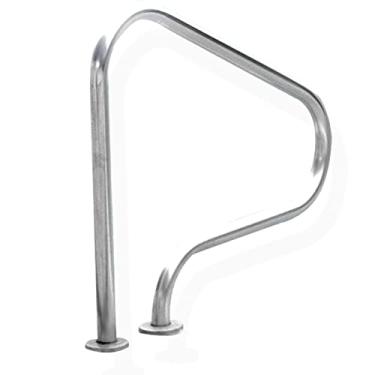 Imagem de KIDYBO Corrimãos de piscina para piscina enterrada, trilho de piscina à prova de ferrugem, corrimão de água para jardim, quintal, piscinas internas, fácil de instalar