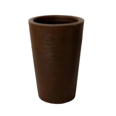 Imagem de Vaso para Planta em Polietileno Coluna redonda Cone M para decoração interna e externa(Marrom)