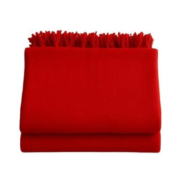 Imagem de Manta para Sofá Luxo King Gigante 3,0x1,8m Decorativa Premium Algodão Capa Protetora Grande Elegante(M.KING 3mx1,80 VERMELHA LISA)