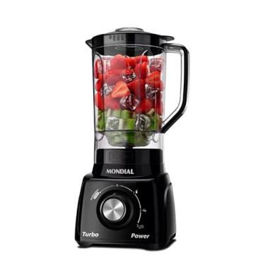 Imagem de Mondial Liquidificador Turbo Power L-99 FB, 550W, 3 Velocidades com Pulsar, Copo San Cristal, Preto, 220V