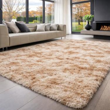 Imagem de Tapete Peludo Grande 3,00x2,00 Felpudo Antiderrapante Lavável para Sala e Quarto(Bege mesclado)