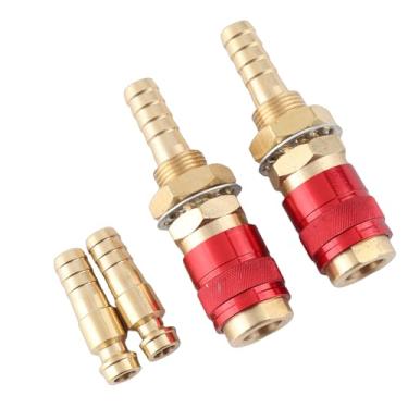 Imagem de Generic Conjunto de Conector Rápido Refrigerado a água, Liga Eficientemente a Tocha de Soldagem TIG à Mangueira para Diâmetro Interno M8, 2 Peças