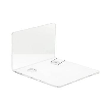 Imagem de Prateleiras Flutuantes De Acrílico Brancas 4 Peças Pequenas Com Adesiv