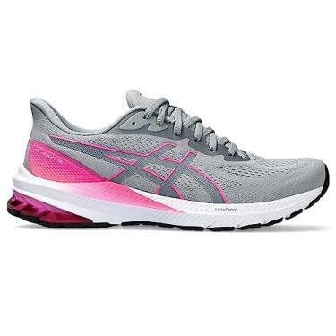 Imagem de ASICS Tênis de corrida feminino GT-1000 12, Sheet Rock/Hot Pink, 6.5 Wide
