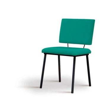 Imagem de Cadeira Industrial Antonella - Azul Esverdeado - daf