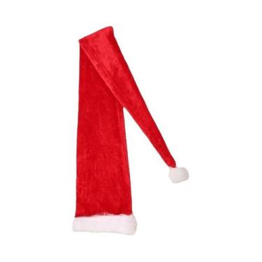 Imagem de Chapéu De Papai Noel Extra Longo Para Adultos, Acessório De Fantasia P
