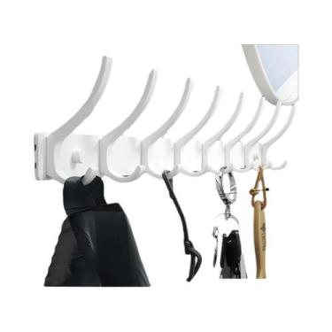 Imagem de Cabideiro De Parede Sem Furos Com Ganchos Para Roupas E Roupões, Para 