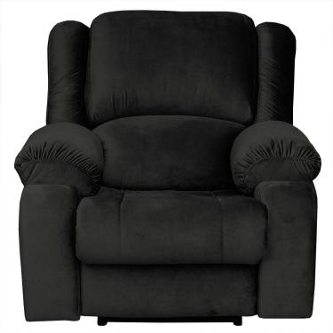 Imagem de Poltrona do Papai Reclinável Massageadora Elétrica com USB Simon F05 Veludo Marrom - Lyam Decor