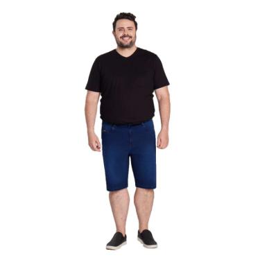 Imagem de Bermuda Max Denim Reta Plus Curvy Masculino - Jeans escuro