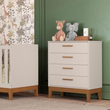 Imagem de Cômoda Gaveteira para Quarto de Bebê Flip Areia Fosco