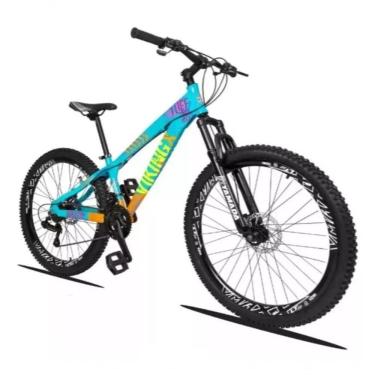 Imagem de Bicicleta Vikingx Aro 26 Câmbios Shimanos 21v Azul Laranja