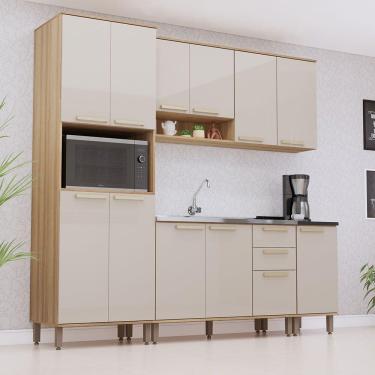 Imagem de Cozinha Modulada Compacta 5 Peças Sem Tampos E Sem Pia Isis