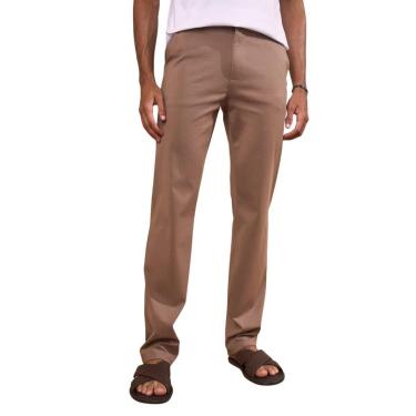 Imagem de Calça Alfaiataria Masculina Lado Avesso Marrom Castanho LH20-Masculino