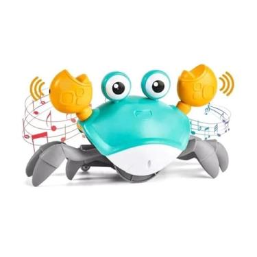Imagem de Caranguejo Fujão com Sensor Inteligente – Brinquedo Infantil Interativo, Desvia de Obstáculos, Luzes e Música – Diversão e Estímulo Motor para Bebês e Crianças
