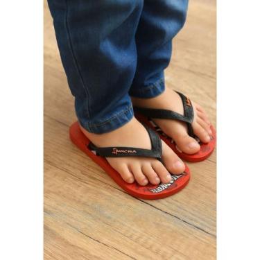 Imagem de Chinelo de dedo Ipanema Hot Wheels Go Infantil Meninos, Vermelho, Pret