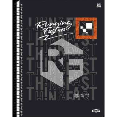 Imagem de Caderno Universitário Masculino Capa Dura Running Faster 2  80 folhas 