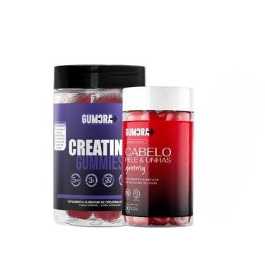 Imagem de Kit Gumora Creatina Gummy Frutas Vermelhas + Gummy para Cabelo, Pele e Unha-Unissex