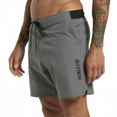 Imagem de Bermuda Elástico Hurley Speed Cinza Mescla-Masculino