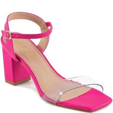 Imagem de Sandália Salto Bloco Bico Quadrado Offline 5592.22888-Feminino