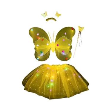 Imagem de Asas De Borboleta Luminosas Para Meninas, Conjunto De Três Peças Com V