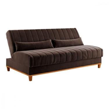 Imagem de Sofá Cama Com Almofada Duna Veludo Bombom Viero Bombom - VIERO MÓVEIS