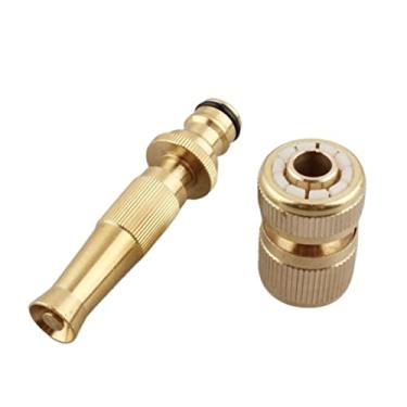 Imagem de Bocal De Mangueira Esguicho De Metal Pistola De Pulverização Alta Precisão Bico Com Regulagem De Leque Spray De Água Irrigação Jardim Acessório Casa SYANG