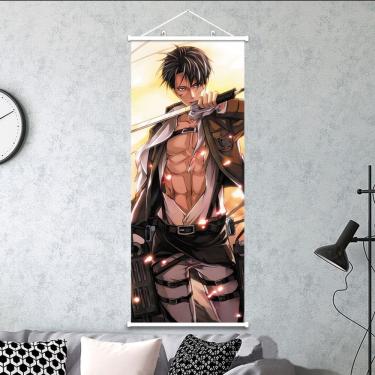 Imagem de Pôster de arte de parede Attack on Titan Levi Ackerman 30x75cm