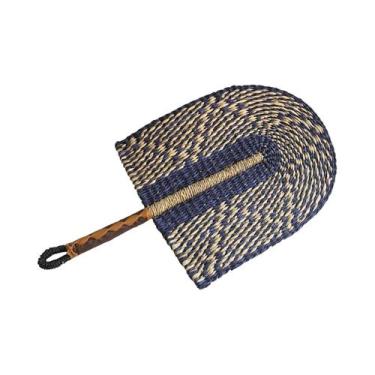 Imagem de Ventilador De Palha Portátil De Trama Nórdica De Algas Marinhas, Resis