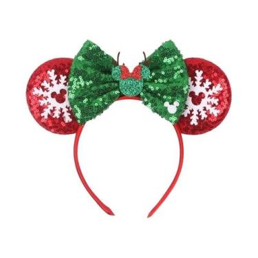 Imagem de Tiara De Natal Disney Mickey Mouse Para Meninas, Adultos E Crianças Co