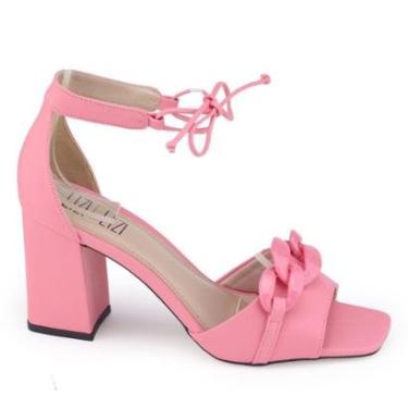 Imagem de Sandália Lizi e Lizi 194.2234 corrente amarração salto bloco-Feminino